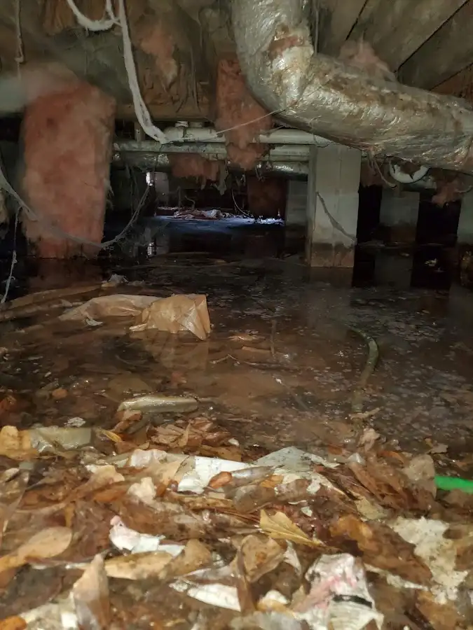 Crawl space flood assessment for Commercial Water Damage Restoration in Menasha