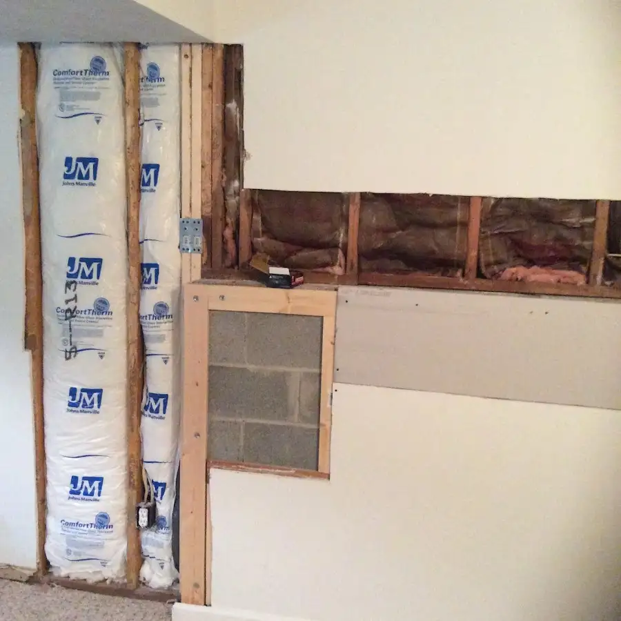 Wall insulation replacement during Structural Drying in Menasha